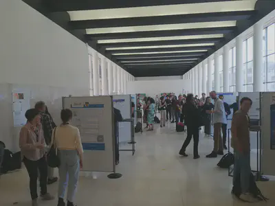 A photo of the DHBenelux 2023 poster session