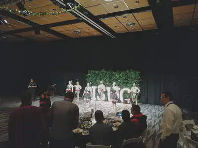 A maori ensemble performs dances to welcome the ISWC attendees from around the world to New Zealand