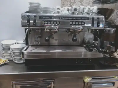 The coffee machine at the cafeteria